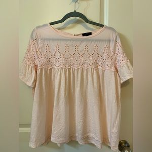 J Crew Short Sleeve Eyelet Shirt